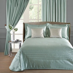 Mint curtains for the bedroom photo