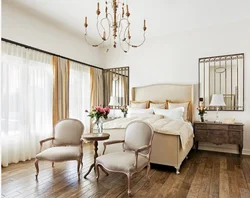 Bedroom with armchairs interior design