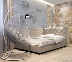 Bedroom with armchairs interior design