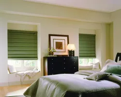 Roman Blinds In A Modern Bedroom Photo