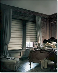 Roman blinds in a modern bedroom photo