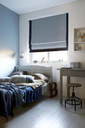 Roman Blinds In A Modern Bedroom Photo