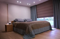 Roman blinds in a modern bedroom photo