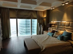 Roman blinds in a modern bedroom photo