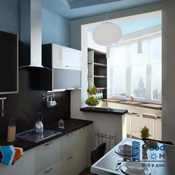 Kitchen interior with balcony 13