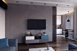 Müasir üslubda fotoşəkildə oturma otağında panellər