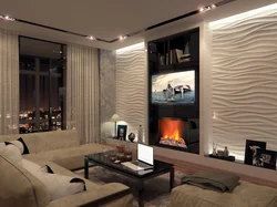 Panels in the living room in a modern style photo