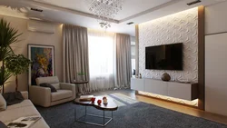 Panels in the living room in a modern style photo