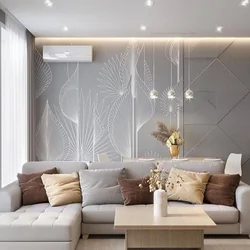 Panels in the living room in a modern style photo