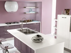 Dusty rose color in the kitchen interior photo how