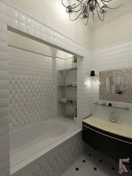 Bathroom tile shelves design