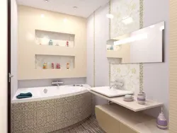 Bathroom tile shelves design
