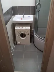 Design for installing a washing machine in the bathroom