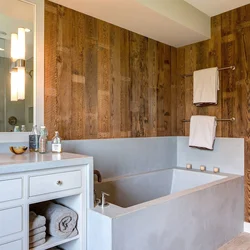 Hamam fotoşəkilində divarları laminatla bitirmək