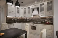 Дизайн угловой кухни современная классика