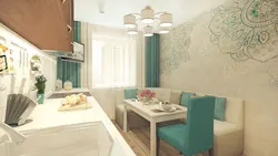 Интерьер кухни 11 м с диваном
