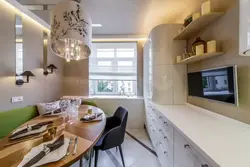 Kitchen interior 11 m with sofa