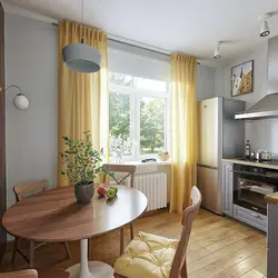 Kitchen interior 11 m with sofa