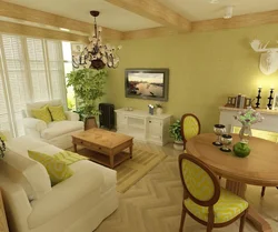 Kitchen living room at the dacha photo