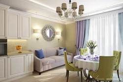 Sofa in the kitchen living room in a modern style photo