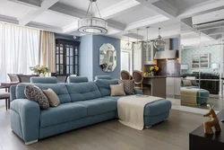 Sofa In The Kitchen Living Room In A Modern Style Photo