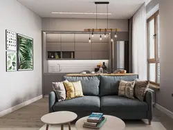 Sofa in the kitchen living room in a modern style photo