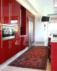 Кухни с красным холодильником дизайн