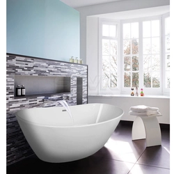 Bath bowl in the bathroom interior photo