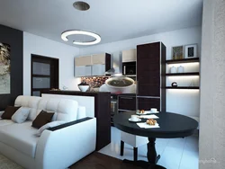 Photos of apartments with a relocated kitchen