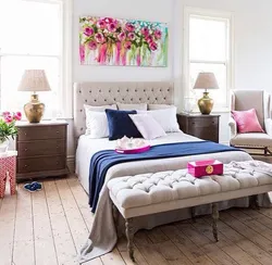 Bright bedroom accents photos