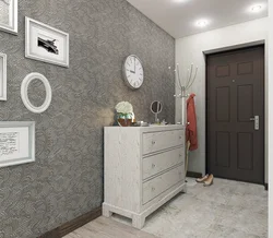 Gray wallpaper for the hallway and corridor photo