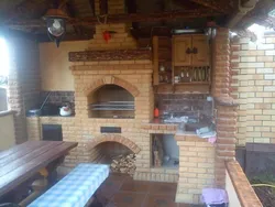 Kənd foto barbekü yay mətbəxi