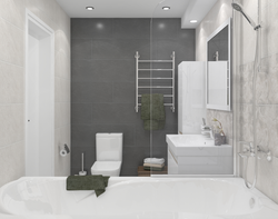 Combination of white and gray in the bathroom photo