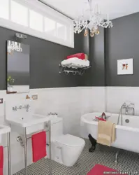 Combination of white and gray in the bathroom photo