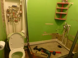 Do-it-yourself budget bathroom renovation in Khrushchev photo