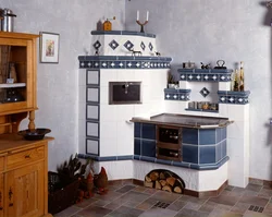 How to design a Russian stove in the kitchen