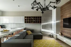 Mətbəx Qonaq Otağı Dizayn Minimalizm Foto