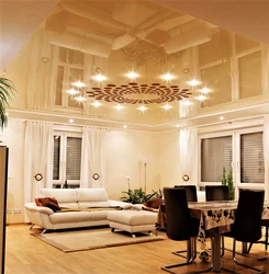 Suspended ceilings for low ceilings in the living room photo