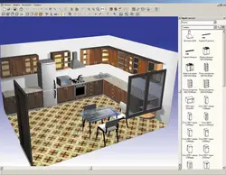 Program for kitchen living room design