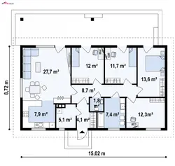 Plans For A One-Story House With 3 Bedrooms Photo