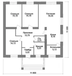 House Layout Photo With Three Bedrooms And A Living Room