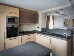 Photo of built-in household kitchen