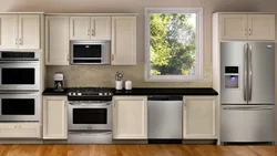Photo of built-in household kitchen
