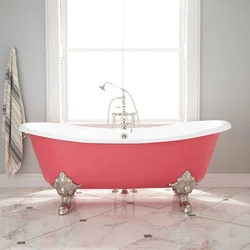 Clawfoot bathtub in the bathroom interior