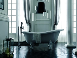 Clawfoot Bathtub In The Bathroom Interior