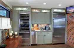 Kitchen interior with built-in wardrobe