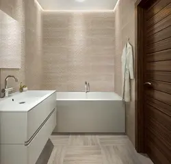 Bathroom with beige floor photo