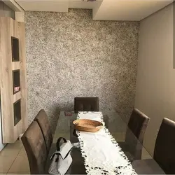 Вадкія шпалеры фота ў інтэр'еры кухні фота як
