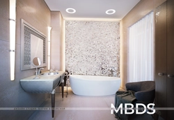 Bathroom design with decorative plaster