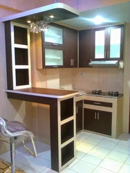 Refrigerator At The Bar Counter Kitchen Design